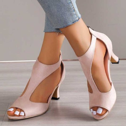 Sandalias de tacón con pulsera en T «Volmena»