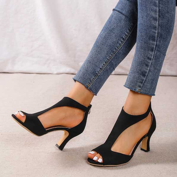 Sandalias de tacón con pulsera en T «Volmena»