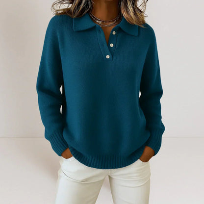 Jersey de punto con cuello polo «Isidora»