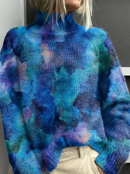 Jersey de cuello alto estampado «Elin»