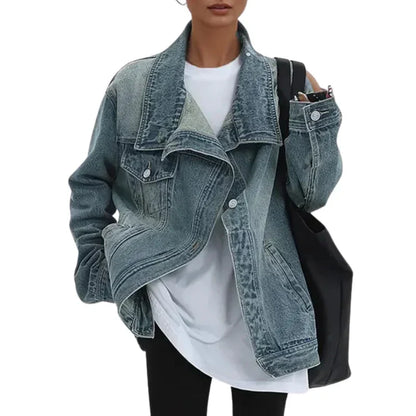 Chaqueta vaquera asimétrica «Cleo»