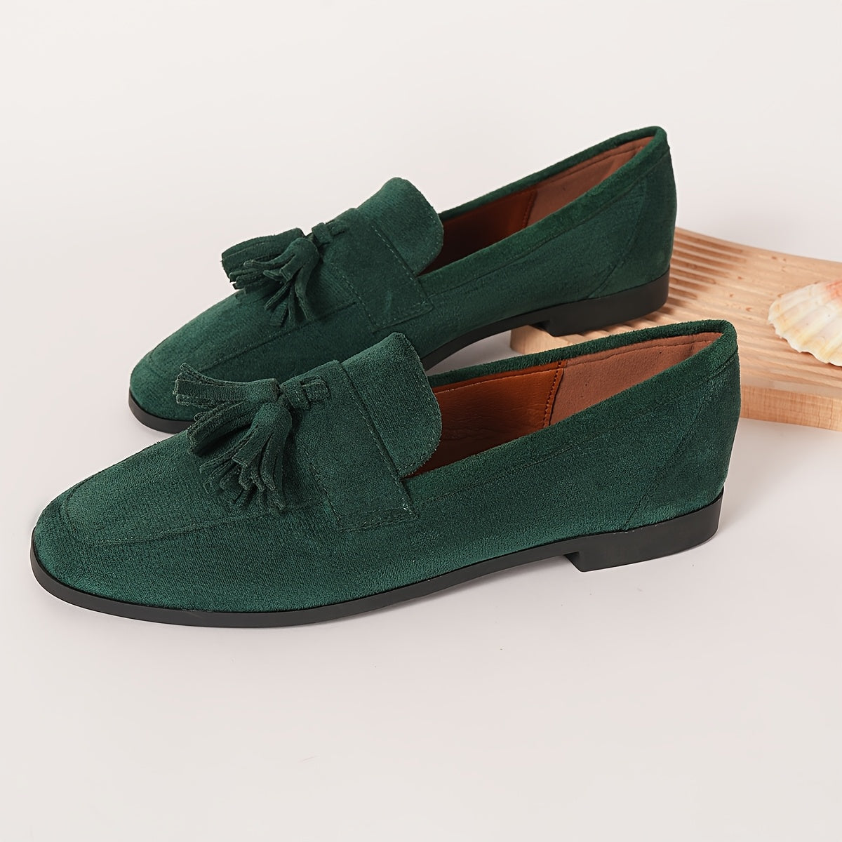 Mocasines de ante con borlas «Soléna»