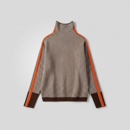 Jersey de cuello alto bicolor «Helena»