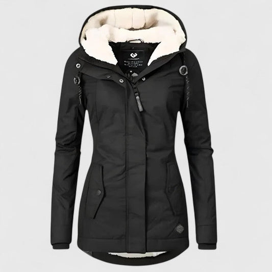 Parka impermeable con capucha de borreguito «Seravia»