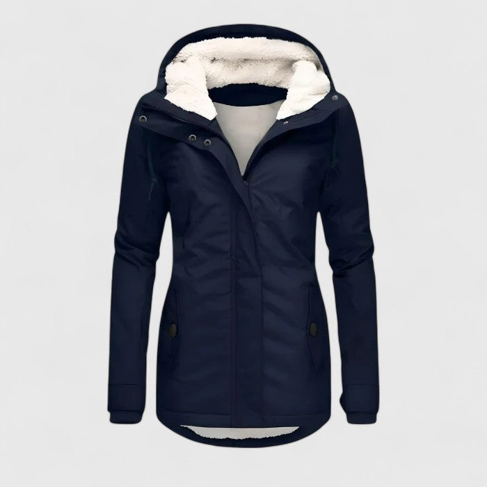 Parka impermeable con capucha de borreguito «Seravia»