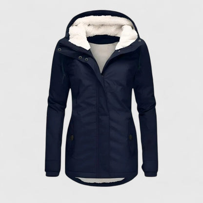 Parka impermeable con capucha de borreguito «Seravia»