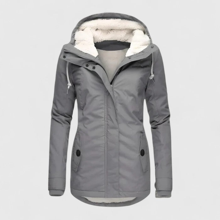 Parka impermeable con capucha de borreguito «Seravia»