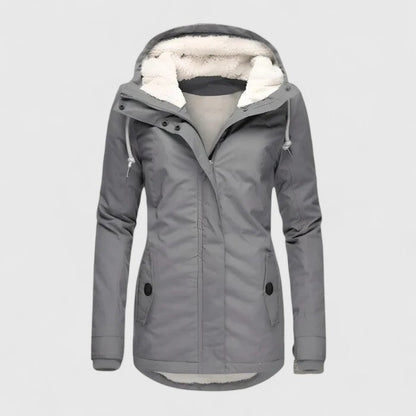Parka impermeable con capucha de borreguito «Seravia»