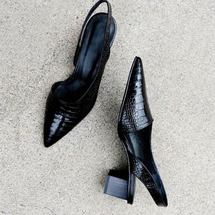 Zapatos destalonados de tacón ancho «Lynn»