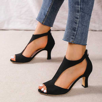 Sandalias de tacón con pulsera en T «Volmena»