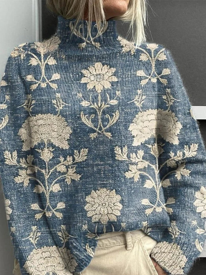 Jersey de cuello alto estampado «Elin»