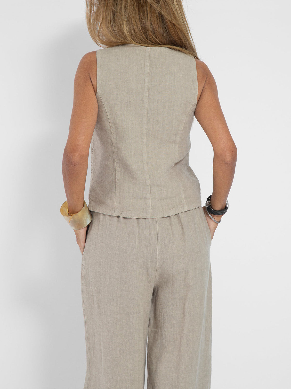 Conjunto de chaleco y pantalón ancho «Aira»