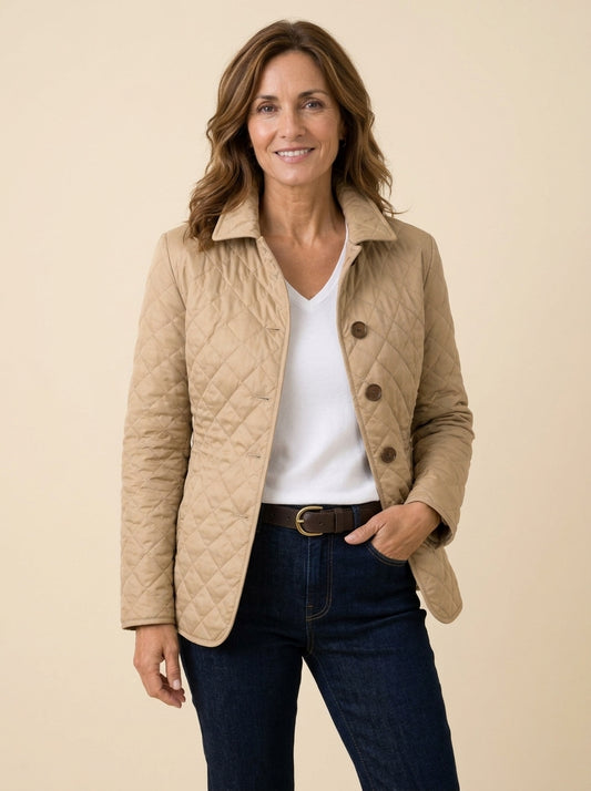 Chaqueta acolchada ligera «Candela» en color caqui