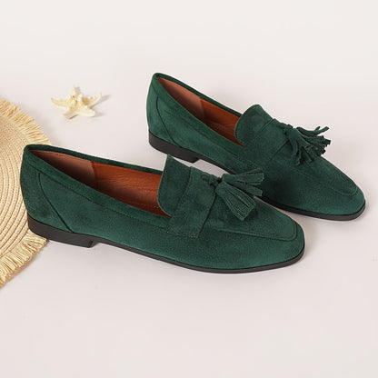 Mocasines de ante con borlas «Soléna»