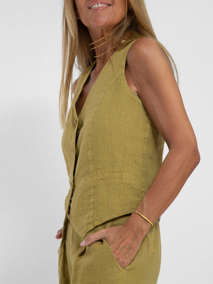 Conjunto de chaleco y pantalón ancho «Aira»