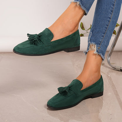 Mocasines de ante con borlas «Soléna»