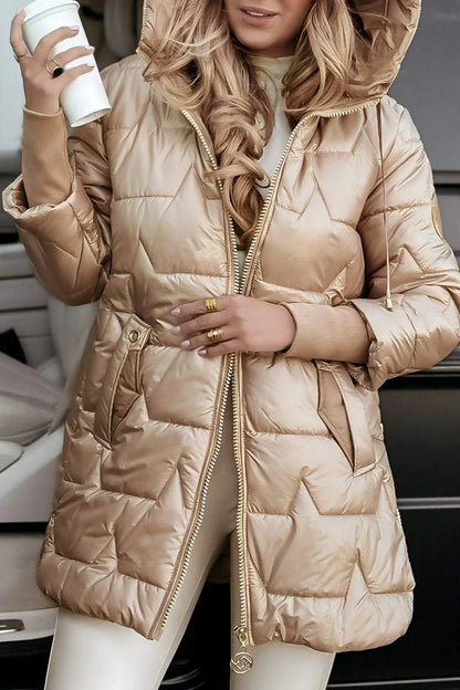 Abrigo acolchado brillante con capucha «Lina»