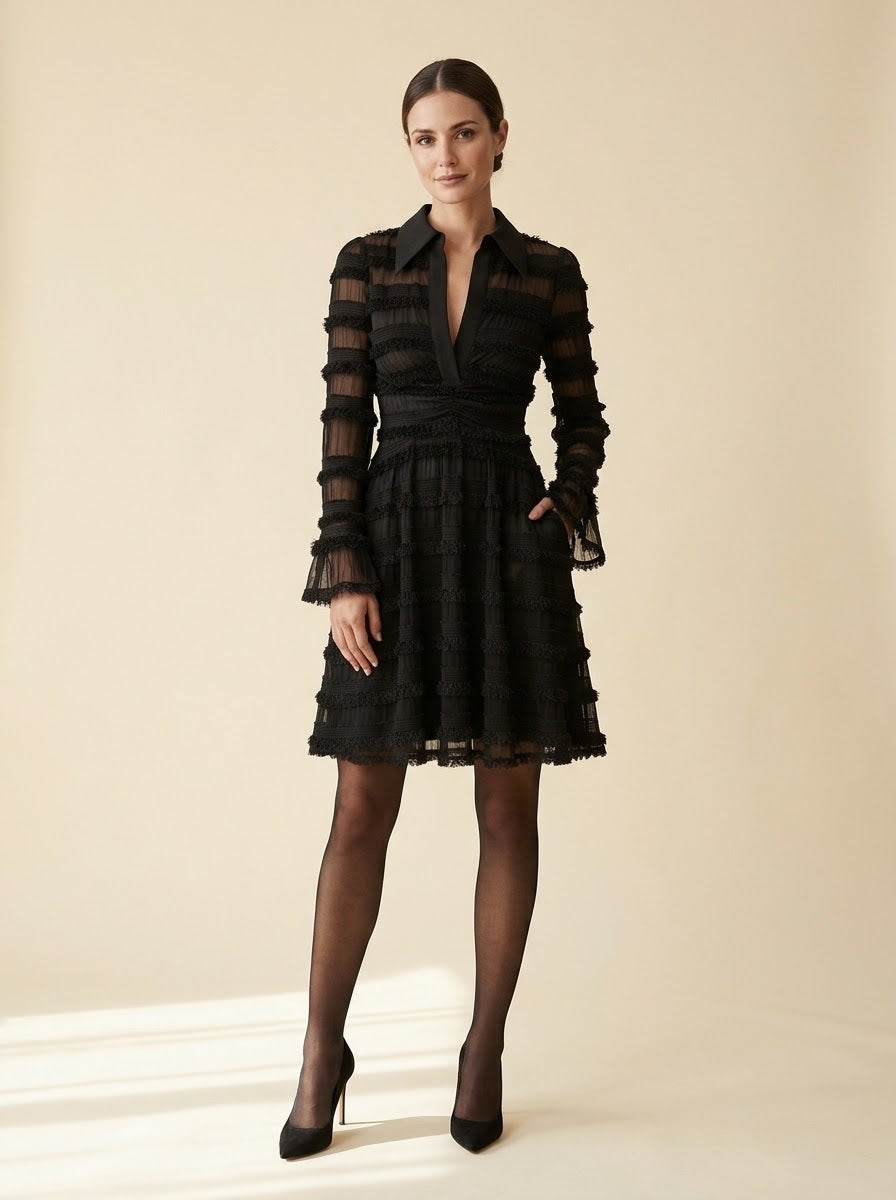 Vestido midi con flecos Parisa, vista principal