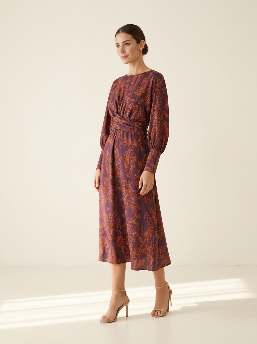 Vestido midi estampado Isabela, vista principal